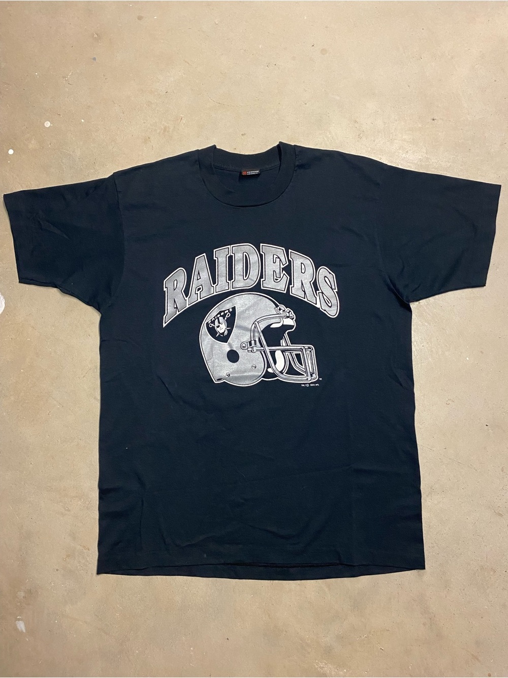 Vintage NFL 1989 LA Raiders Single Stitch Tee Made In Canada 80s